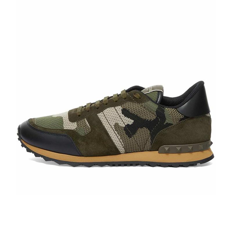 Opp France Army Green Camouflage Lace-up Men’s Casual Shoes