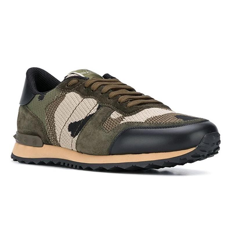 Opp France Army Green Camouflage Lace-up Men’s Casual Shoes