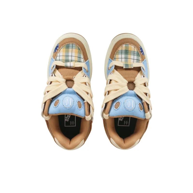 Opp France Beige Lace Up Breathable Cute Unisex Fashionable Casual Shoes