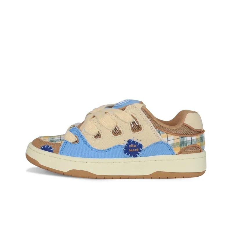 opp france Beige lace up breathable cute unisex fashionable casual shoes