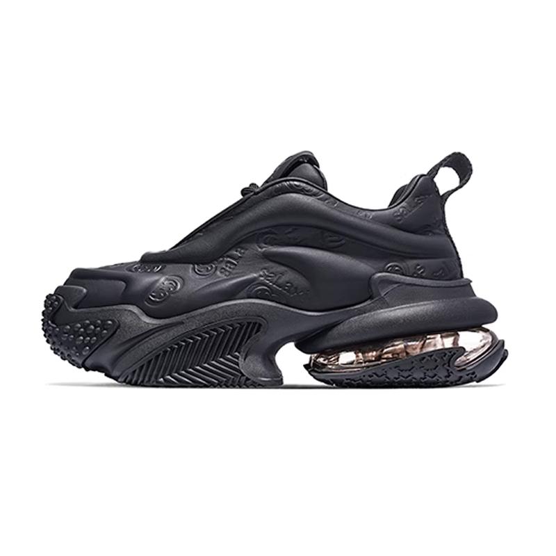 opp france Black air cushion running shoes trendy men’s thick-soled casual sports shoes