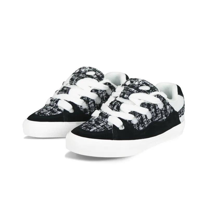 Opp France Black And White Small Fragrant Style Spliced Unisex Fashionable Casual Shoes