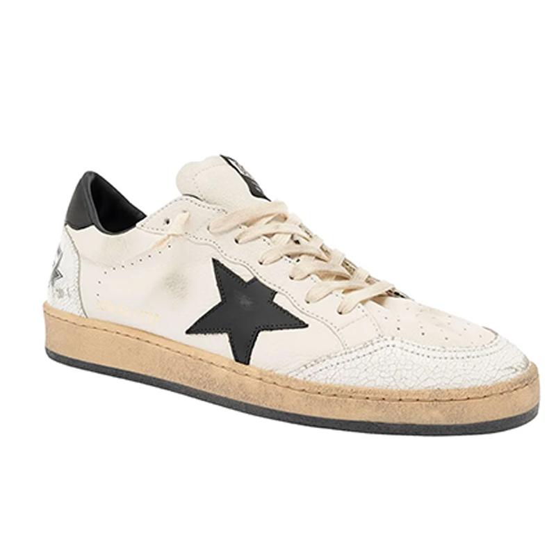 Opp France Black And White Star Ladies Low-top Lace-up Casual Shoes