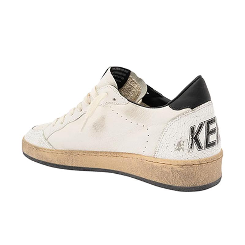 Opp France Black And White Star Ladies Low-top Lace-up Casual Shoes