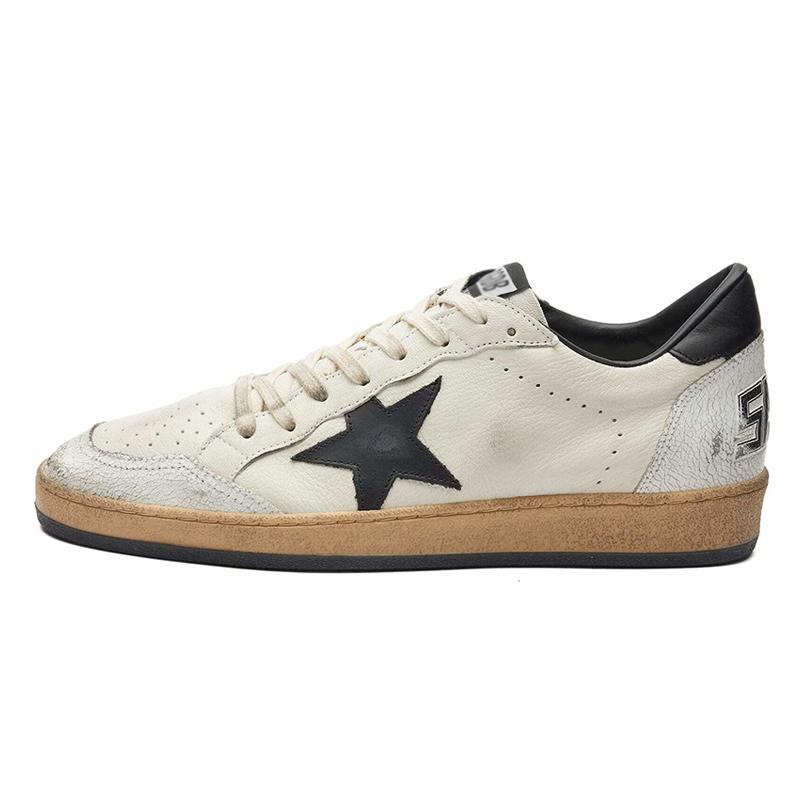 Opp France Black And White Star Ladies Low-top Lace-up Casual Shoes
