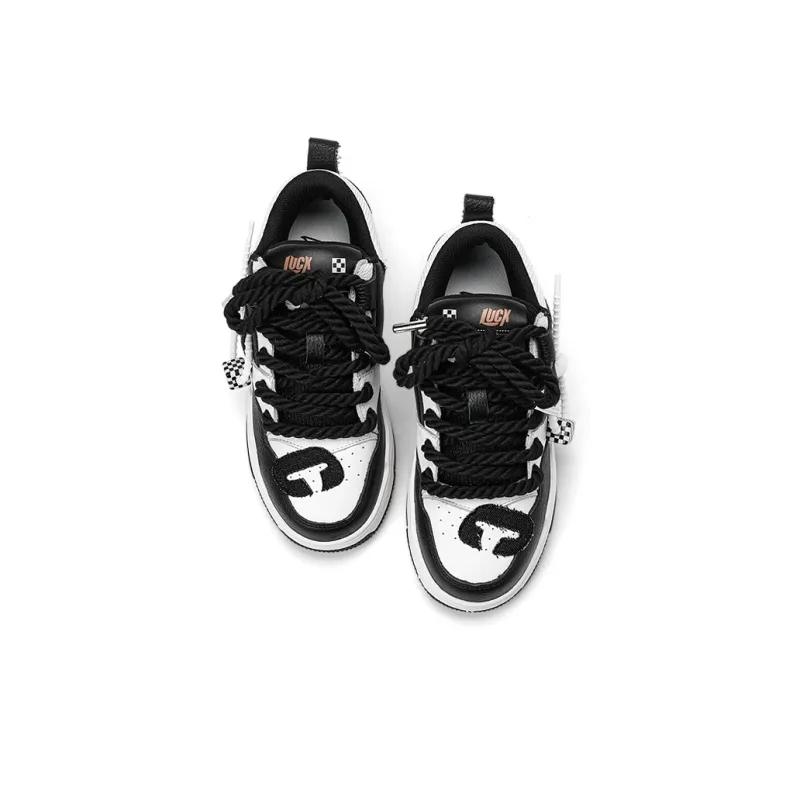 Opp France Black And White Trendy Retro Breathable Unisex Casual Shoes Board Shoes