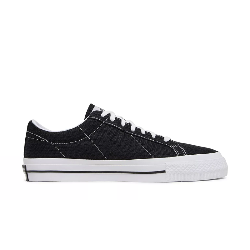 Opp France Black Canvas All-match Lace-up Unisex Sneakers