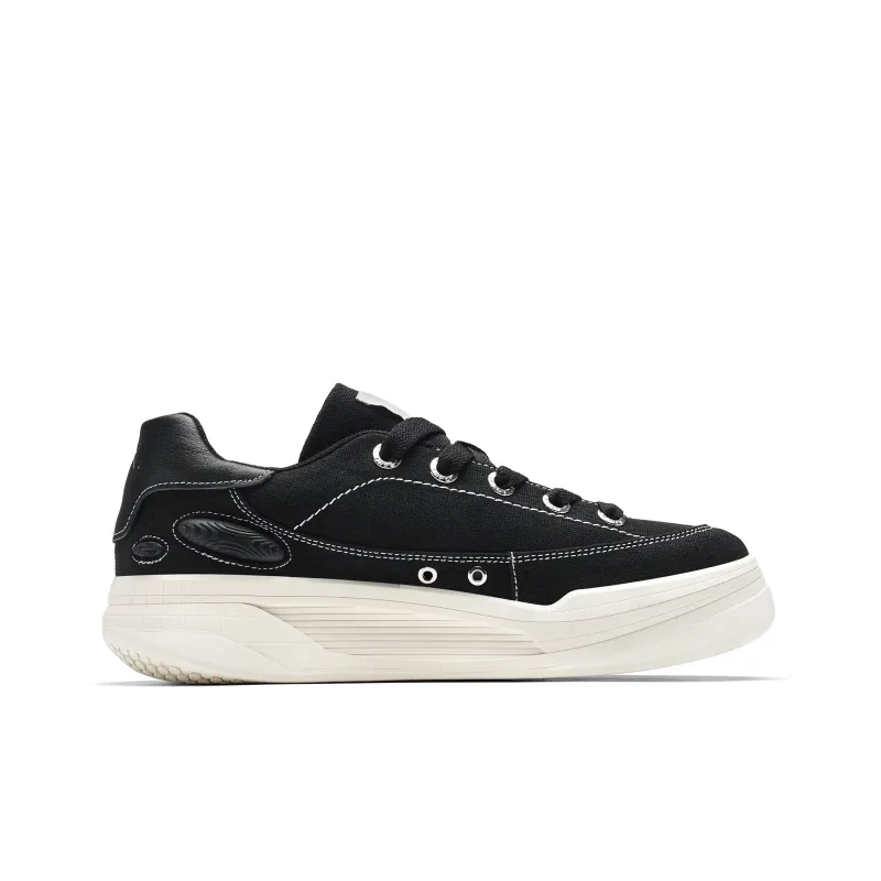Opp France Black Canvas Trendy Shoes Versatile Casual Sneakers For Men And Women