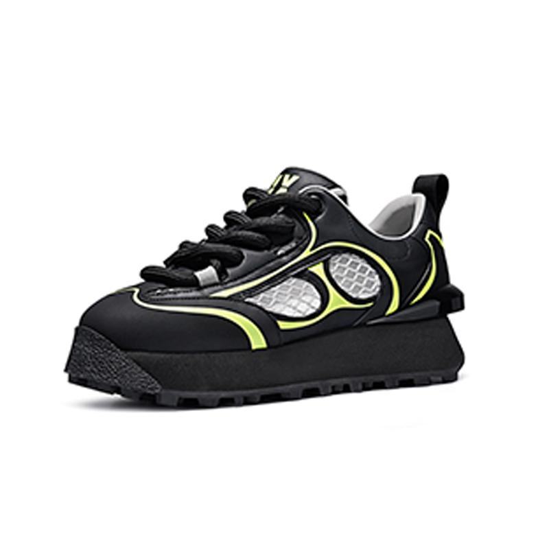 Opp France Black Cool And Thick Soled Unisex Dad Shoes Trendy And Versatile Breathable And Casual Shoes