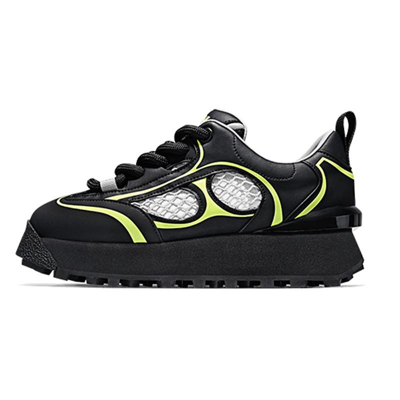 opp france Black cool and thick soled unisex dad shoes trendy and versatile breathable and casual shoes