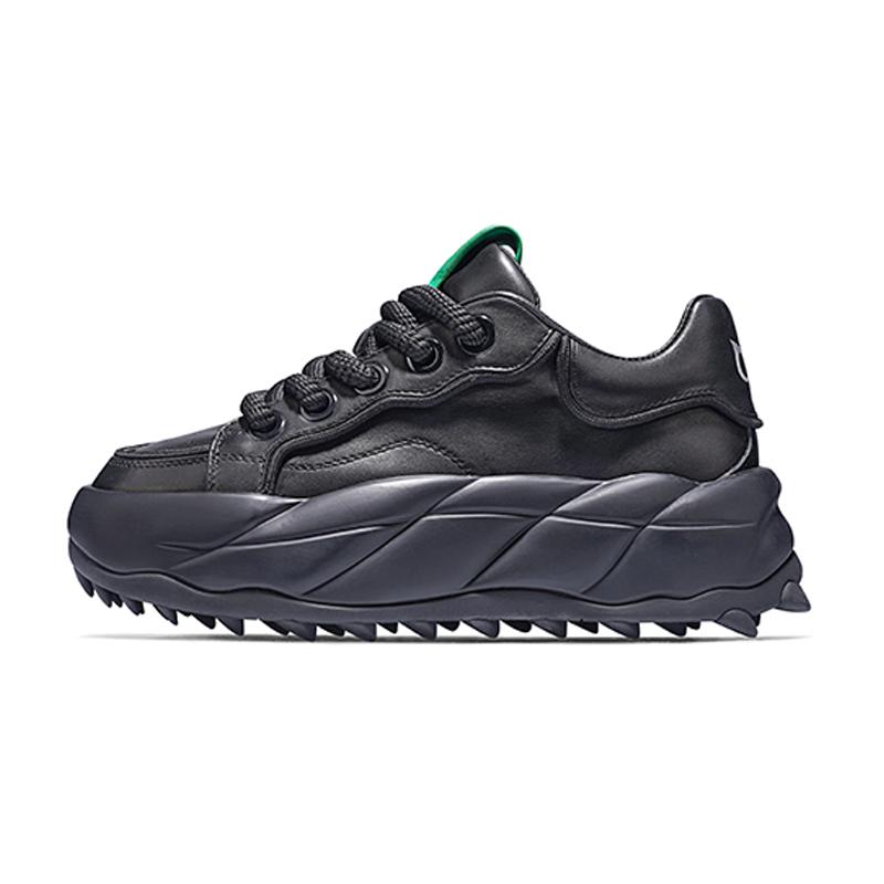 opp france Black dad shoes unisex versatile height increasing non slip casual bread shoes