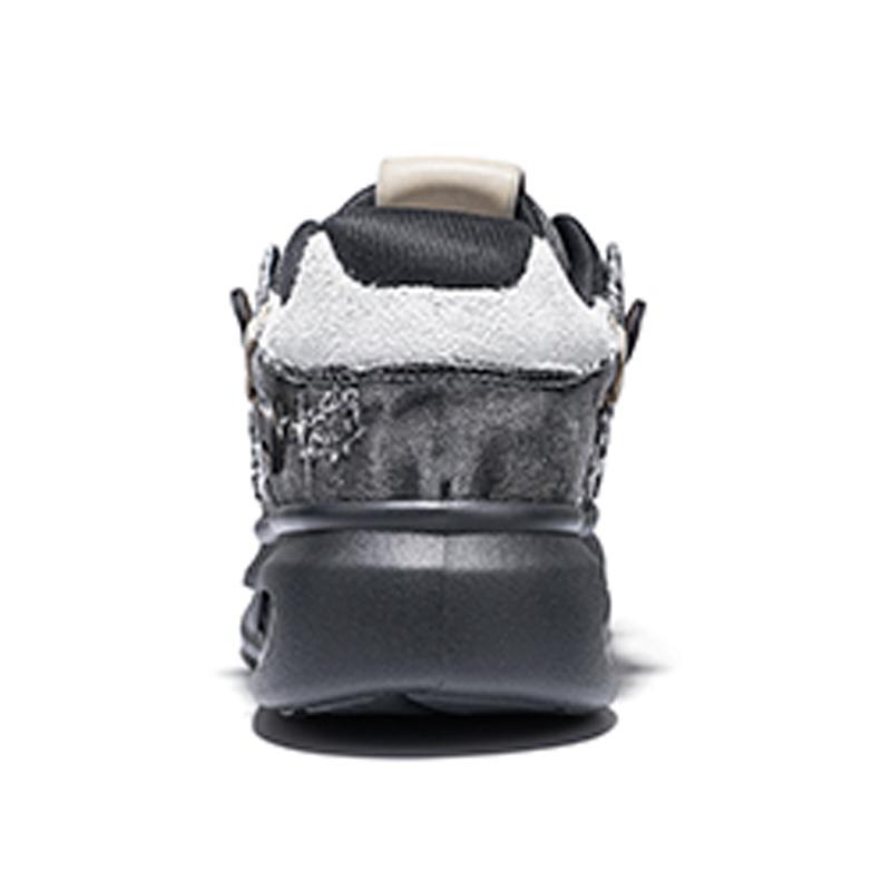 Opp France Black Denim Cushioned Versatile Thick Soled Men’s Casual Shoes Breathable Dad Shoes