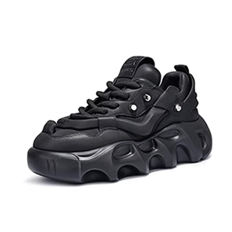 Opp France Black High-end Niche Sports Shoes Men’s Genuine Leather Versatile Bread Shoes