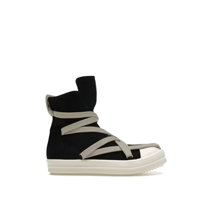 opp france Black high-top canvas lace-up unisex thick-soled casual shoes and ankle boots
