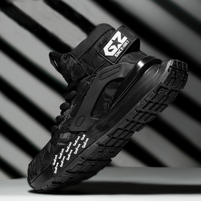 Opp France Black High Top Lace Up Fashionable And Versatile Men’s Casual Shoes