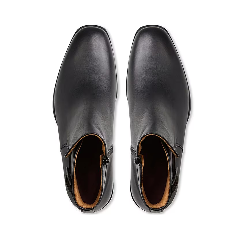 Opp France Black High Top Zipper Retro All-match Martin Boots Men’s Boots