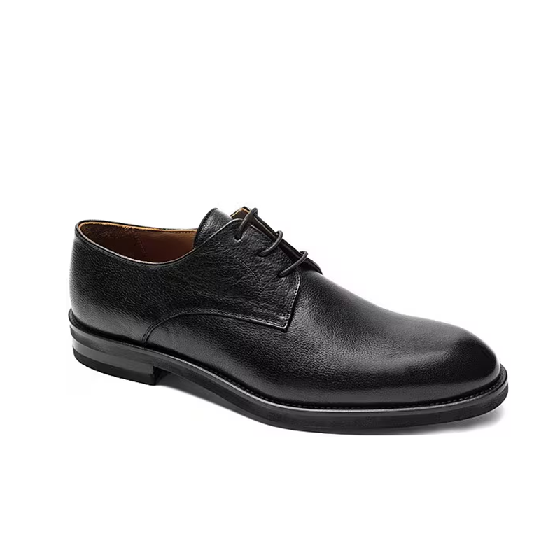 Opp France Black Lace-up Retro Business Men’s Leather Shoes