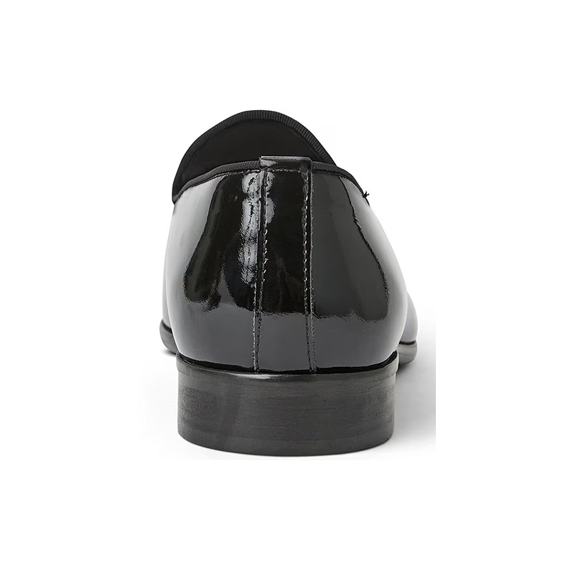 Opp France Black Patent Leather Shiny Slip-on Men’s Business Leather Shoes