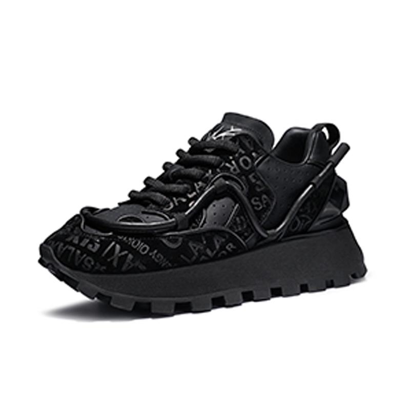 Opp France Black Retro Niche Sports Unisex Shoes Thick Soled Versatile Casual Shoes