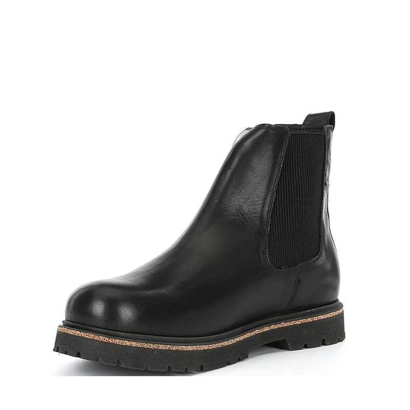 Opp France Black Slip-on Thick-soled Height-enhancing Casual Martin Boots Men’s Boots