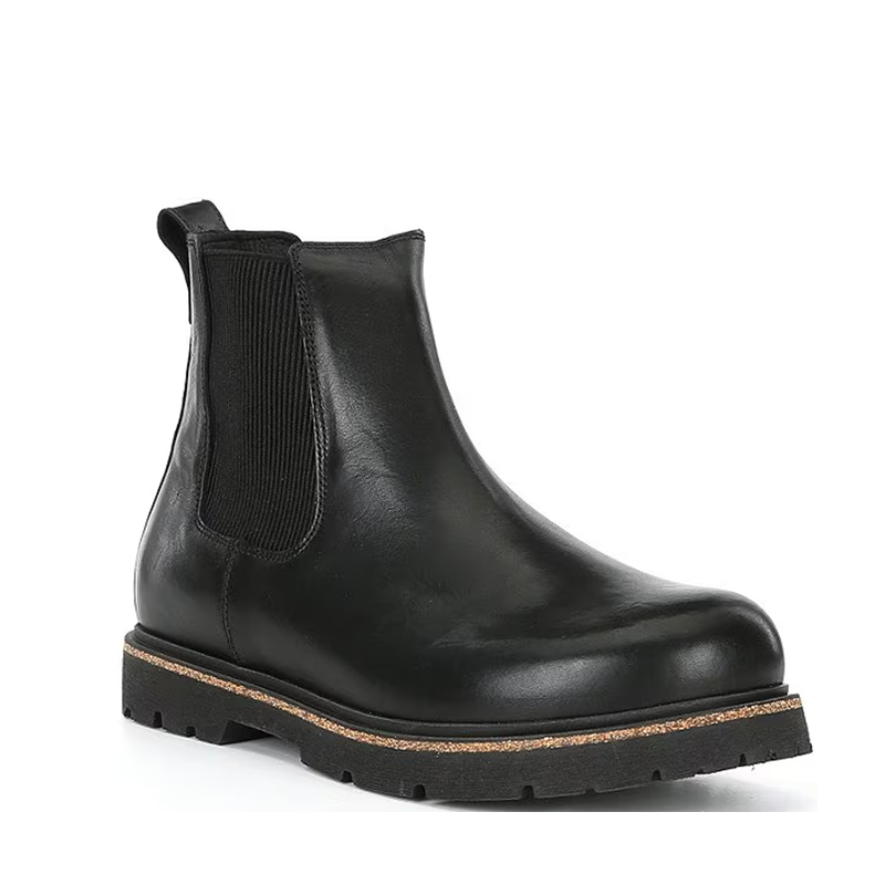 opp france Black slip-on thick-soled height-enhancing casual martin boots men’s boots