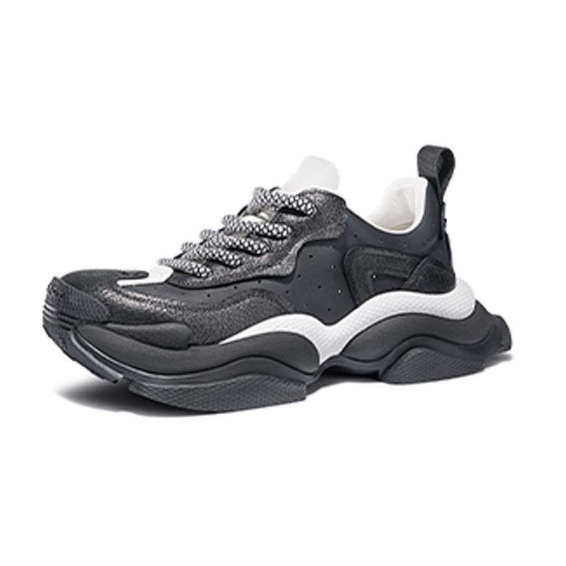 Opp France Black Summer Breathable Niche Fashion Brand Thick Soled Dad Shoes Unisex Versatile Casual Shoes