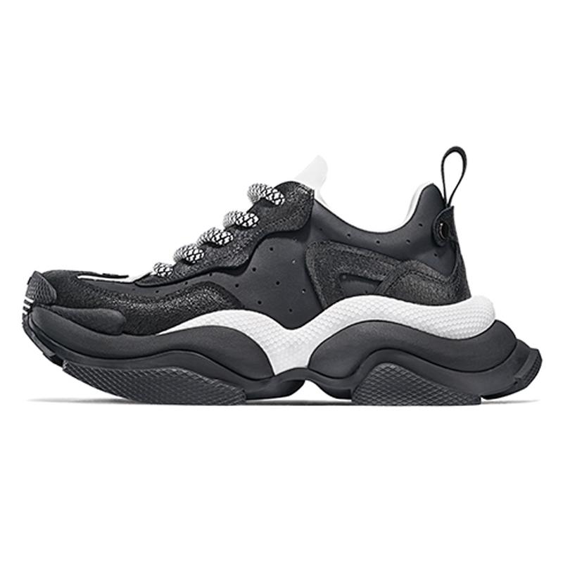 opp france Black summer breathable niche fashion brand thick soled dad shoes unisex versatile casual shoes