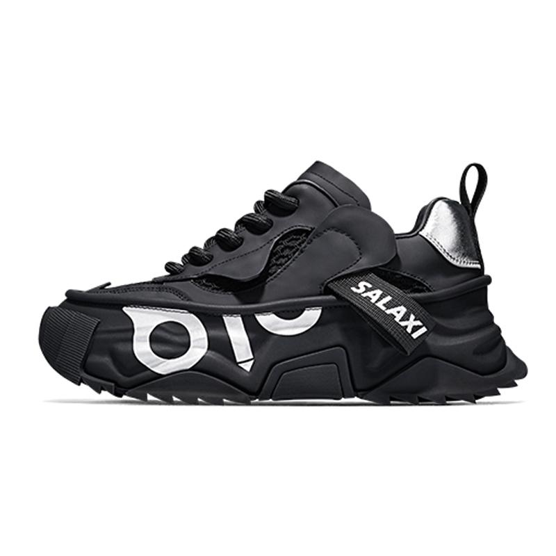 opp france Black summer breathable unisex mesh shoes height increasing dad shoes sports shoes