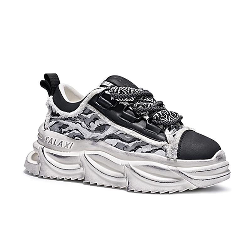 Opp France Black Thick-soled Trendy Dad Shoes For Men And Women All-match Casual Shoes