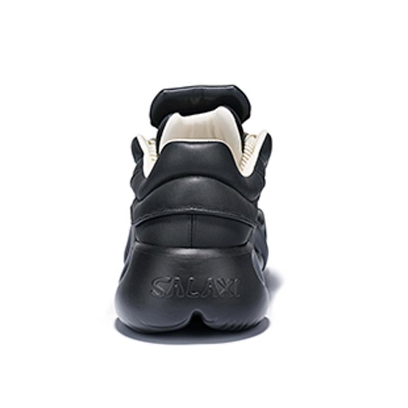 Opp France Black Trendy Brand Unisex Genuine Leather Sports Shoes Versatile Thick Soled Height Increasing Couple Dad Shoes
