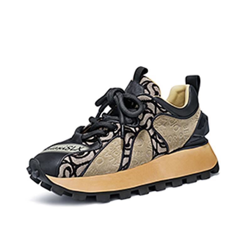 Opp France Black Trendy Brand Versatile Casual Men’s Thick-soled Forrest Gump Shoes