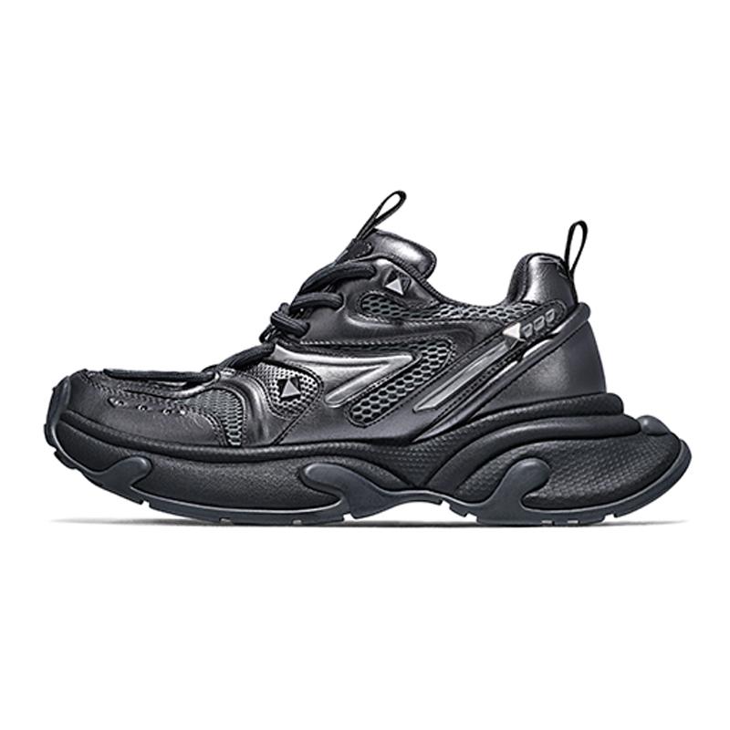 opp france Black unisex retro dad shoes summer breathable mesh casual shoes