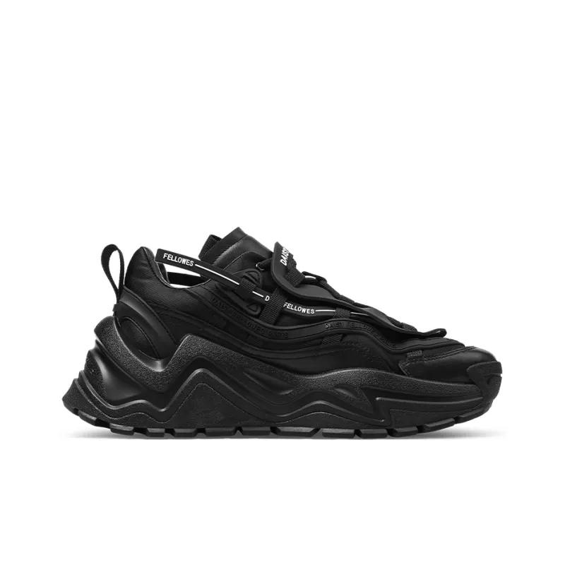 Opp France Black Unisex Sports Fashion Trend High Rise Thick Soled Casual Shoes