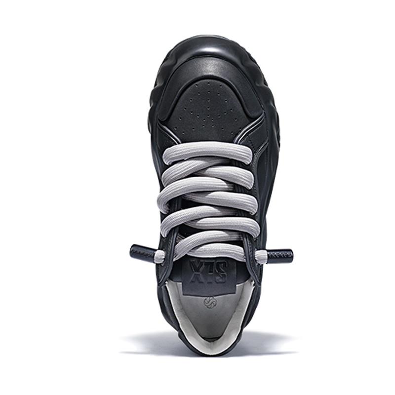 Opp France Black Versatile Men’s Thick-soled Low-top Bread Shoes Niche Casual Shoes