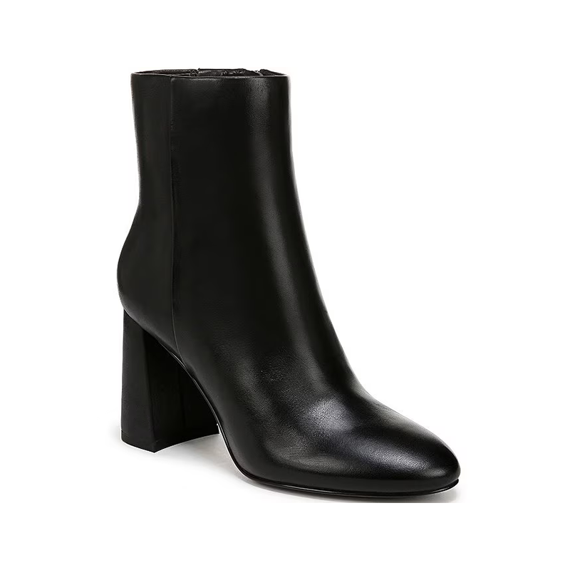 Opp France Block Heel Ankle Booties Pointed Toe Martin Boots Women’s High Heel Short Boots