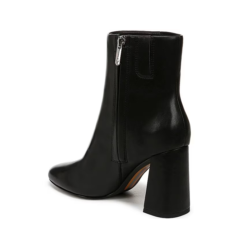 Opp France Block Heel Ankle Booties Pointed Toe Martin Boots Women’s High Heel Short Boots