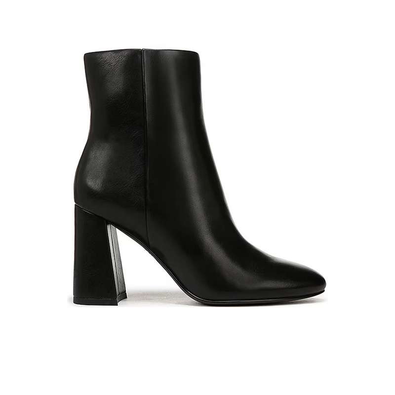 opp france Block Heel Ankle Booties Pointed toe Martin boots women’s high heel short boots