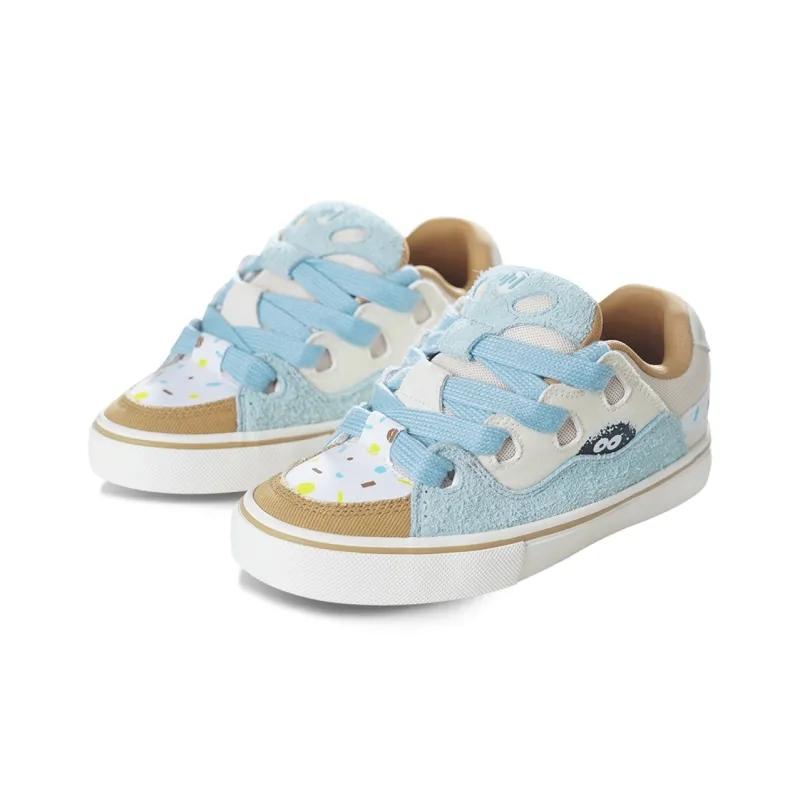 Opp France Blue And White Lace Up Cute Breathable Unisex Casual Shoes