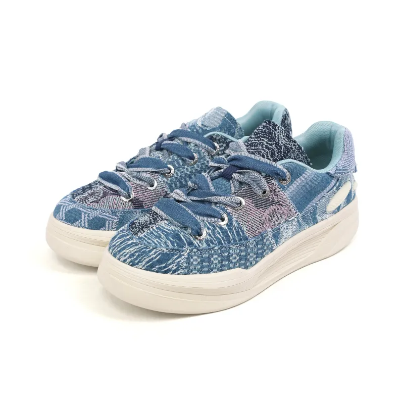 Opp France Blue Canvas Trendy Shoes All-match Men And Women’s Casual Sneakers