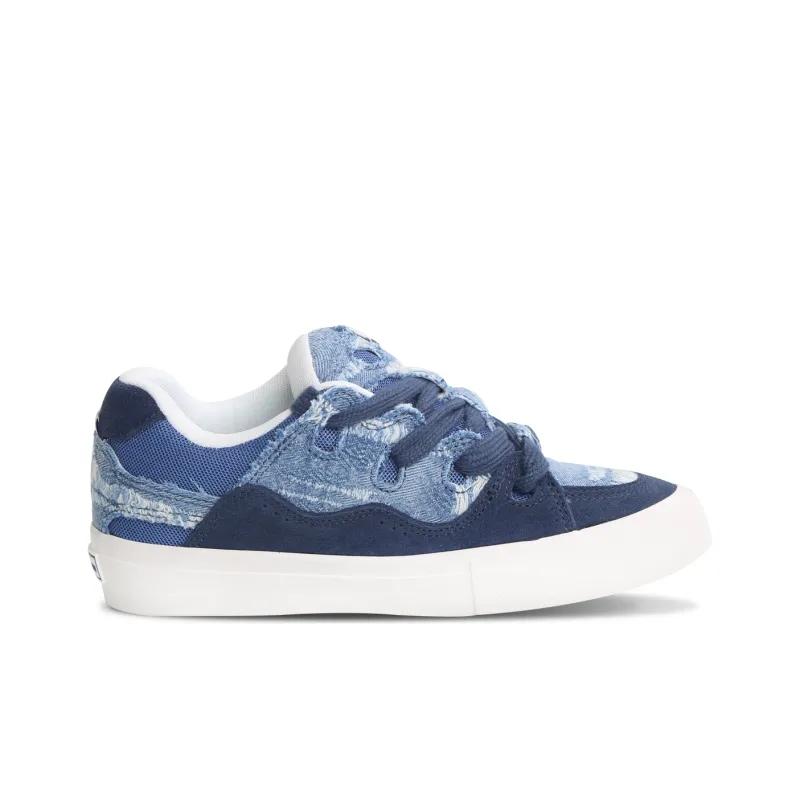 Opp France Blue Denim Lace Up Low Cut Unisex Casual Shoes