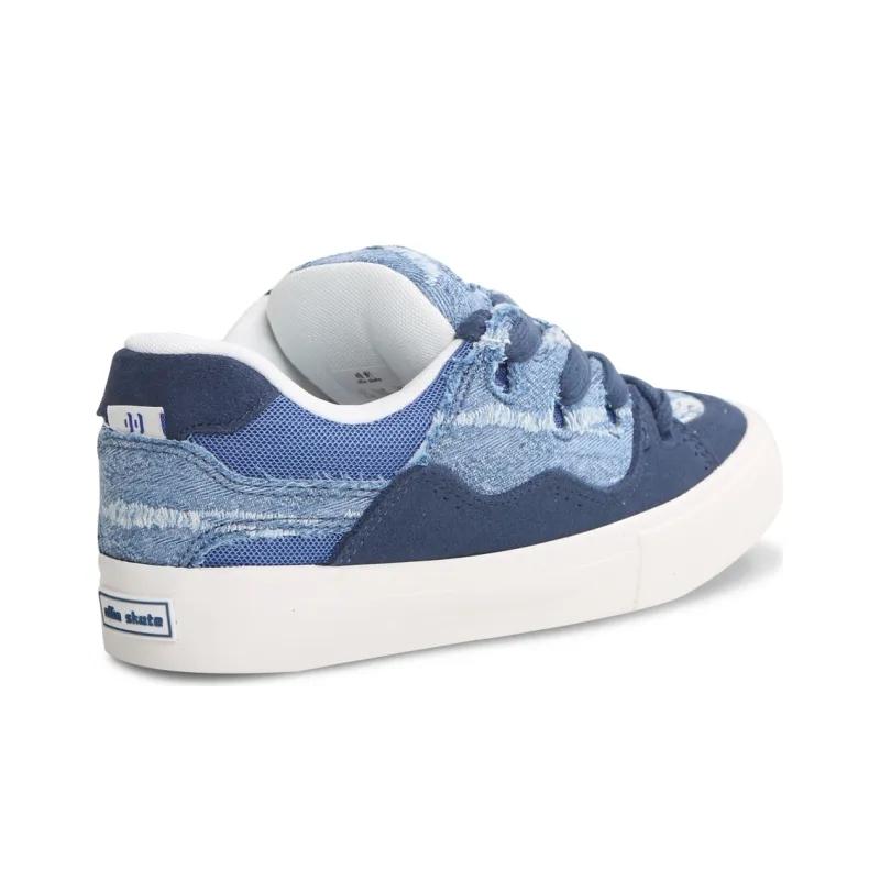 Opp France Blue Denim Lace Up Low Cut Unisex Casual Shoes