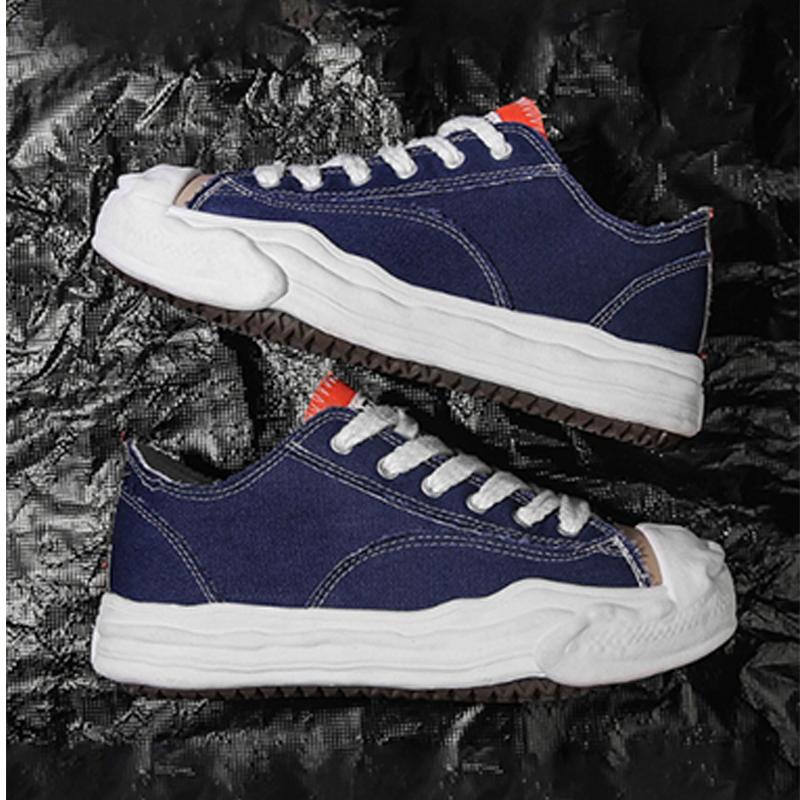 Opp France Blue Lace-up Men’s Low-top Platform Casual Shoes