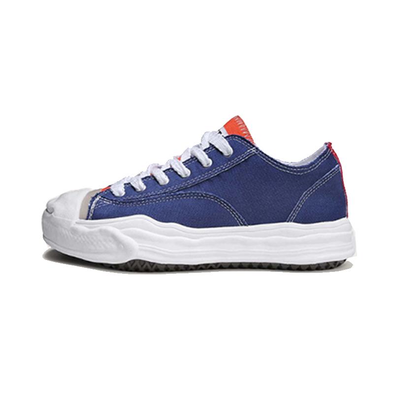 Opp France Blue Lace-up Men’s Low-top Platform Casual Shoes