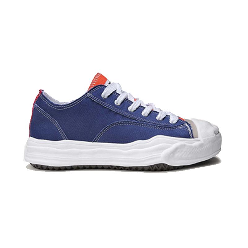 opp france Blue lace-up men’s low-top platform casual shoes