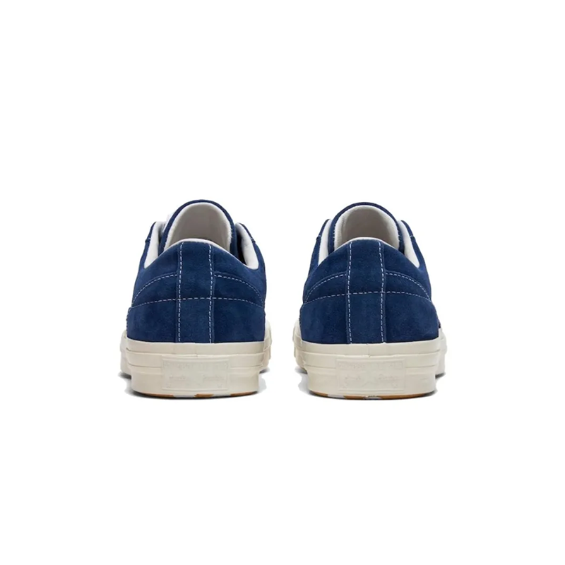 Opp France Blue Low-top Floral Suede Unisex Casual Shoes