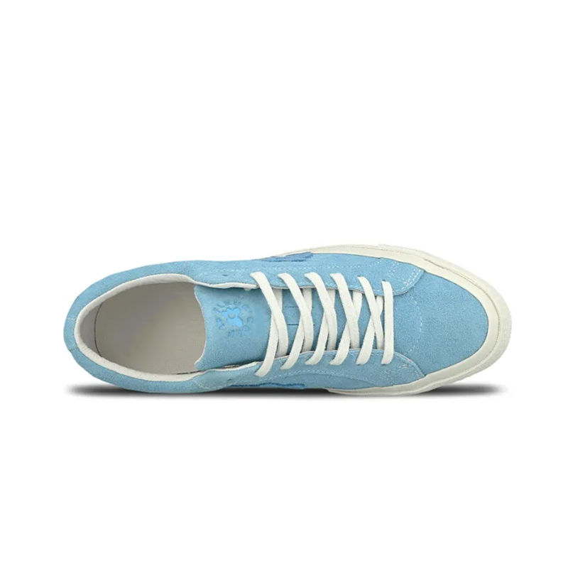Opp France Blue Low-top Floral Suede Unisex Casual Shoes