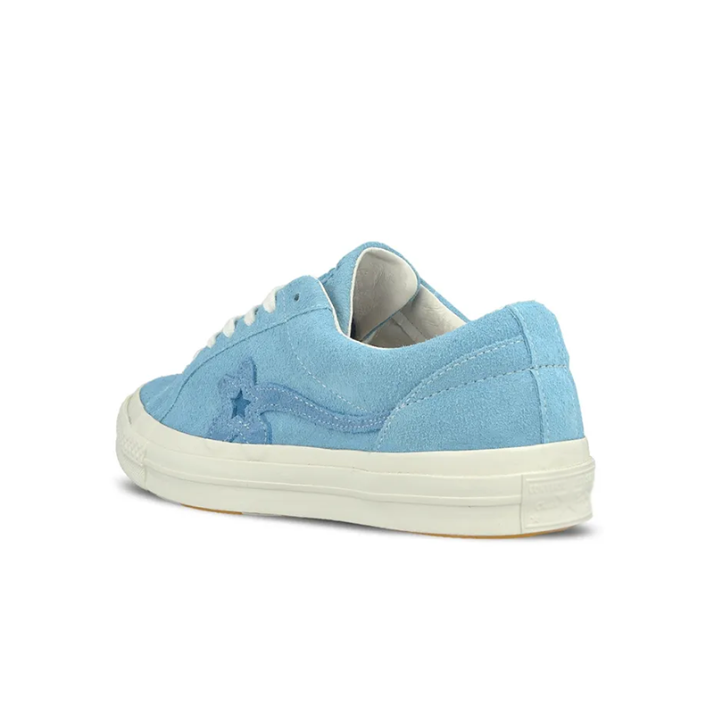 Opp France Blue Low-top Floral Suede Unisex Casual Shoes