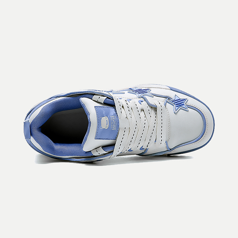 Opp France Blue Purple Lace Up Star Anti Slip Breathable Unisex Board Shoes Casual Shoes