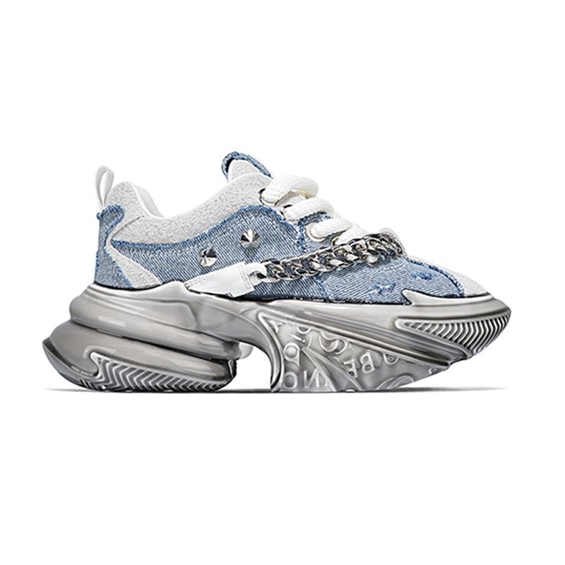 Opp France Blue Sneakers Super Cool Yacht Shoes Thick Soled Dad Shoes Unisex