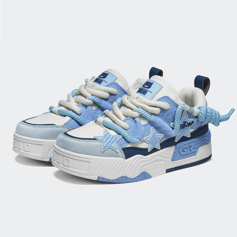 Opp France Blue Unisex Couple Casual Fashion Shoes Personalized Star Sneakers